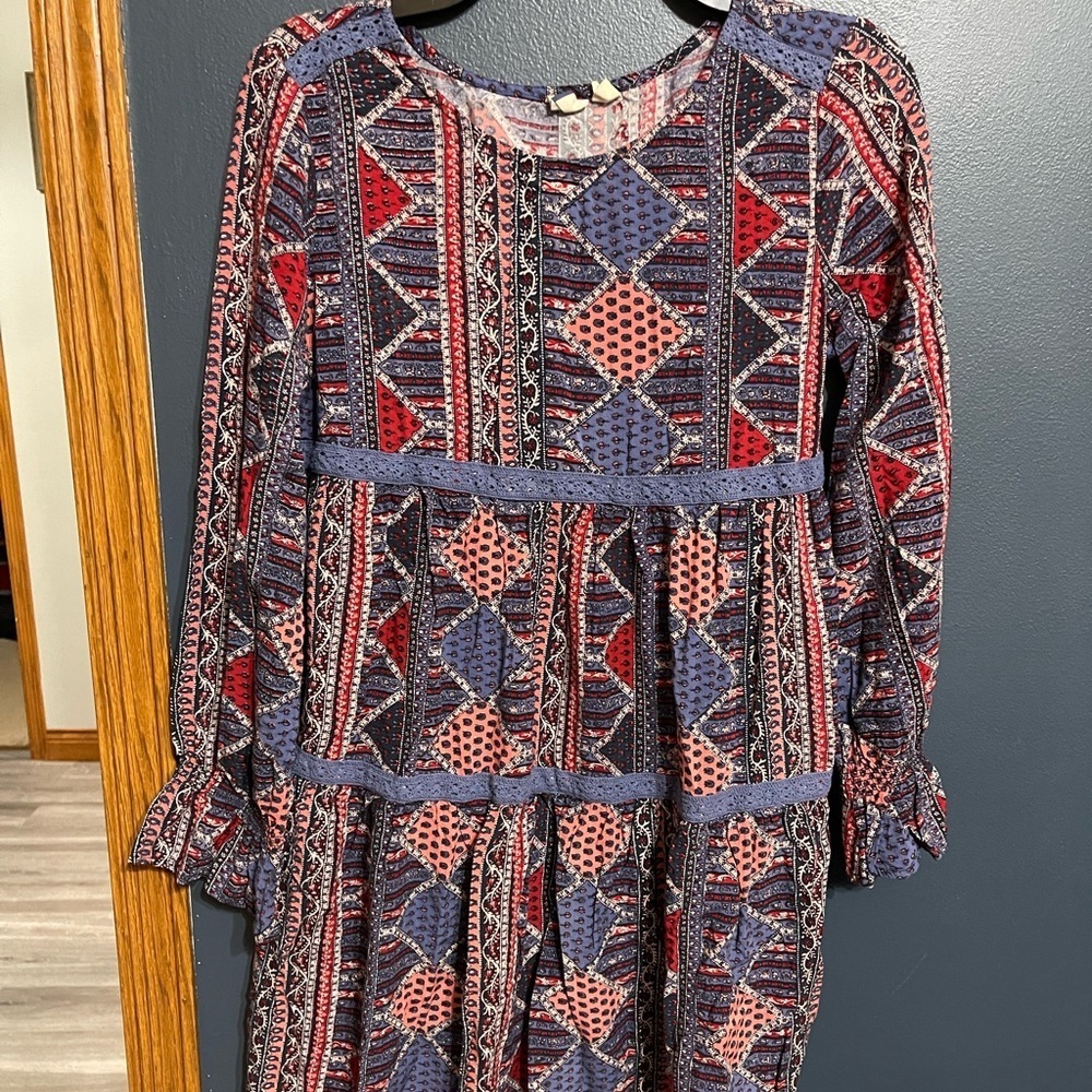 Roxy Multi-Patterned Tiered Dress